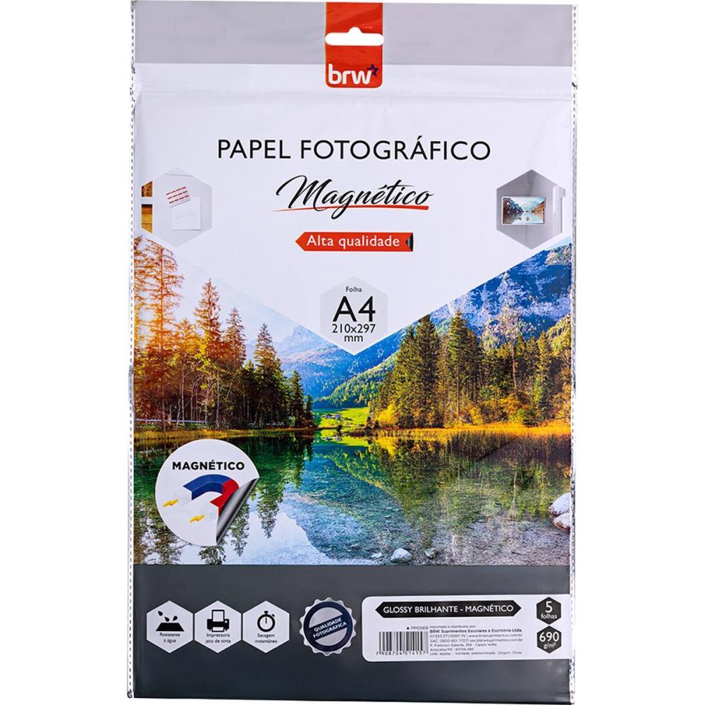 PAPEL FOTOGRAFICO INKJET A4 GLOSSY IMANTADO 690G. BRW PCT.C/05