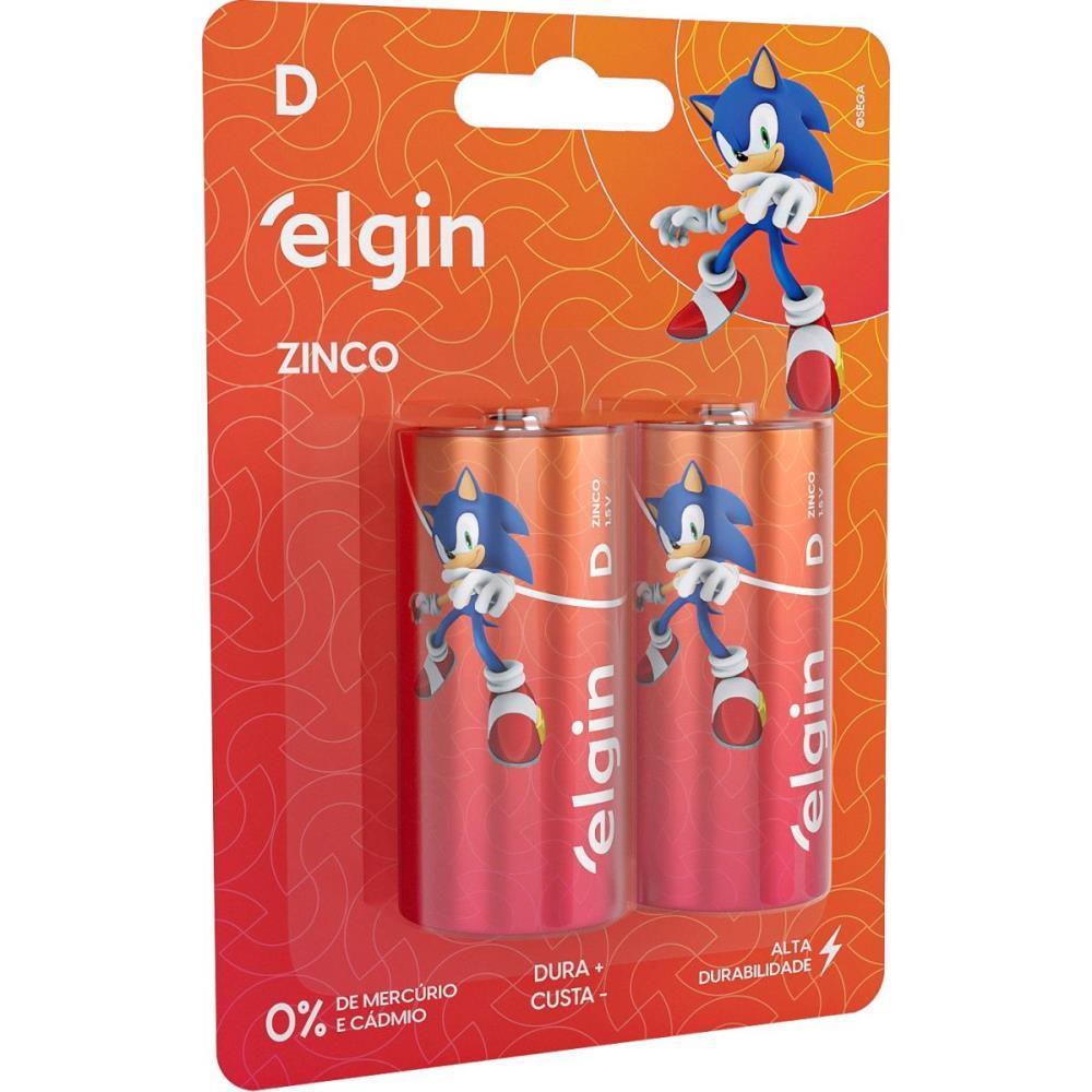 PILHA ZINCO GRANDE-D R20 1,5V. ELGIN BL.C/02