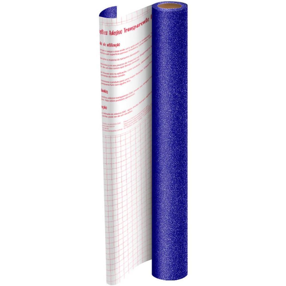 PLASTICO ADESIVO 45CMX10M GLITER AZUL PP 0,10 DAC ROLO