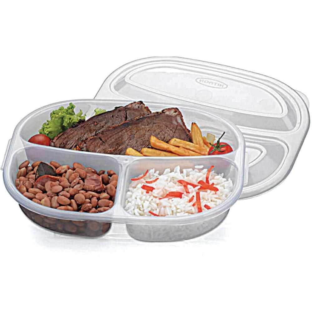 POTE PLASTICO MONACO C/3 DIVISORIAS 1L NITRON UNIDADE