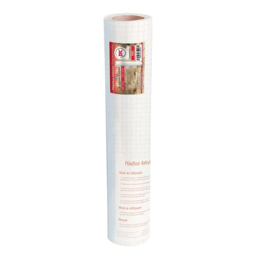 PLASTICO ADESIVO DAC CRISTAL 45CM X 25M PVC 0,05MM