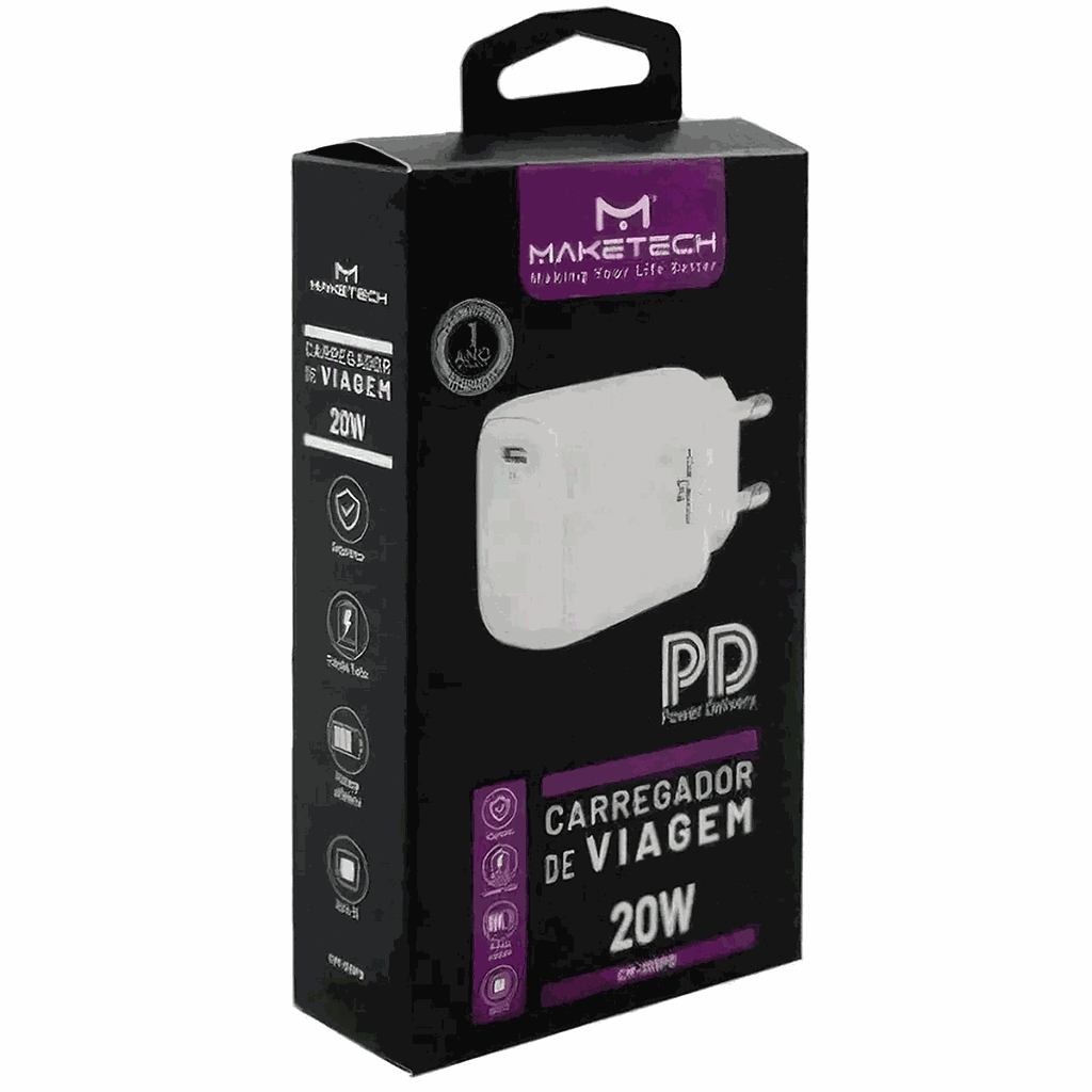 CARREGADOR RAPIDO TIPO-C 5V 3.0A CM-133PD BRANCO R.552781