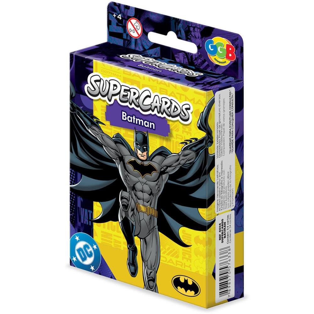 JOGO DE CARTAS BATMAN SUPER CARDS 108 CARTAS GGB PLAST UNIDADE