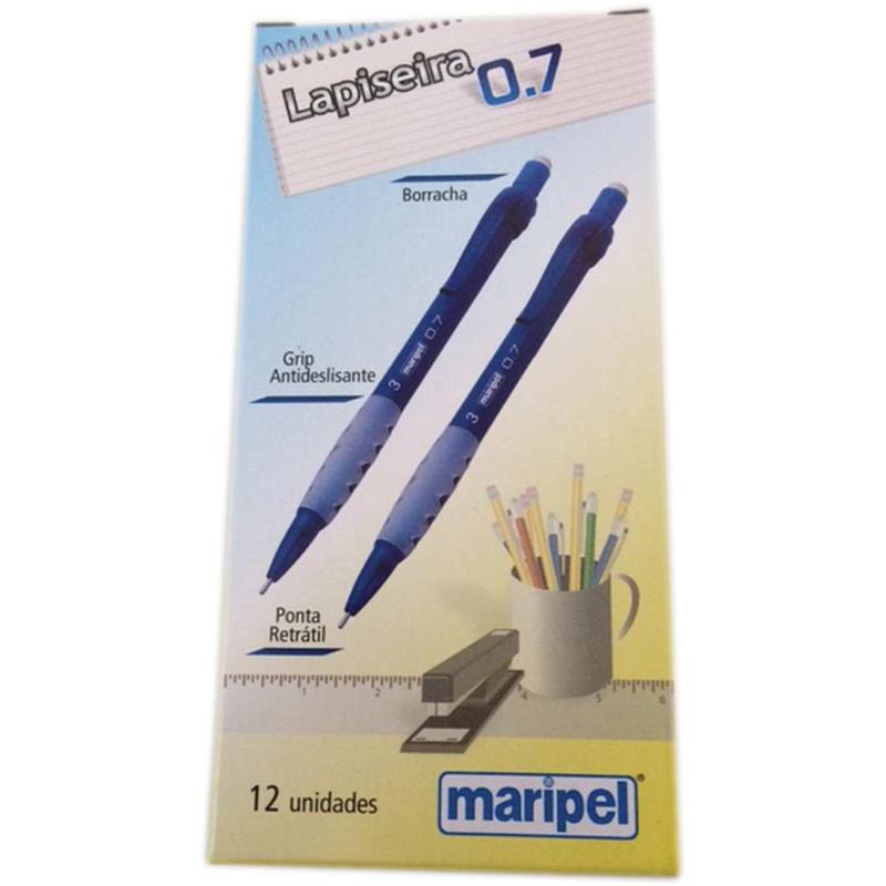 LAPISEIRA (0,7 MM) MARIPEL AZUL - MARIPEL CX.C/12