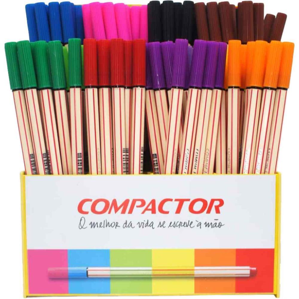 CANETA COM PONTA POROSA MICROLINE 0,4MM CORES (S) COMPACTOR DP.C/192