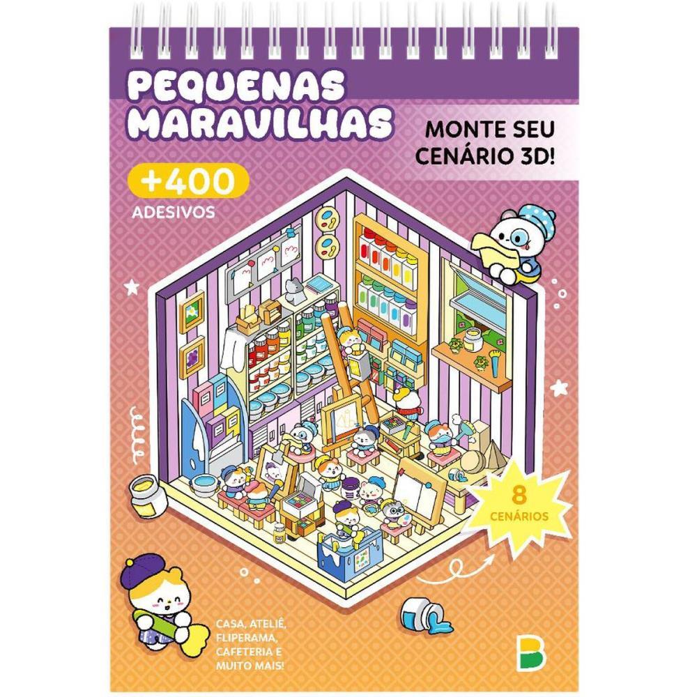 LIVRO COM ADESIVOS CENARIO 3D PEQUENAS MARAVILHAS TODOLIVRO UNIDADE