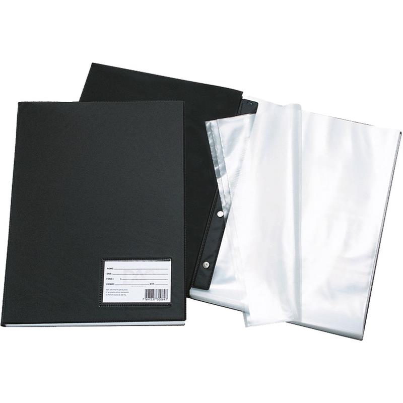 PASTA CATÁLOGO OFÍCIO C/100 ENVELOPES PRETA DAC