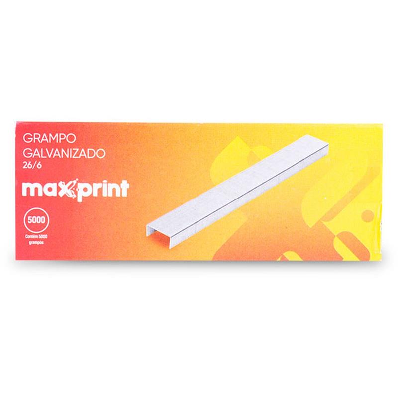 GRAMPO P/GRAMPEADOR 26/6 GALVANIZADO C/5000UN MAXPRINT
