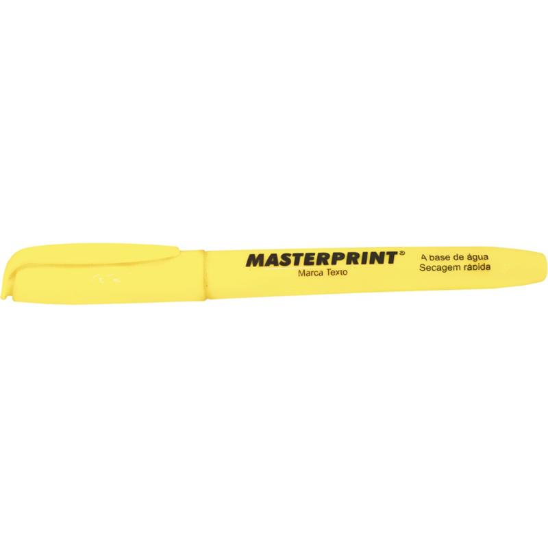 CANETA MARCA TEXTO MP 612 AMARELA MASTERPRINT CX C/12UN