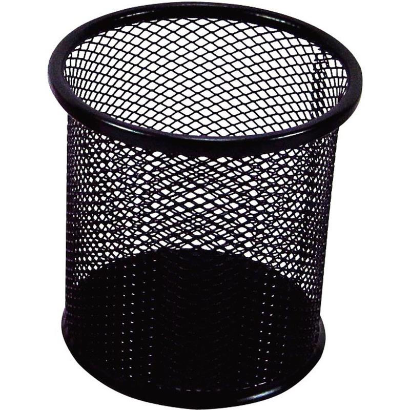 ACESSÓRIO PARA MESA PORTA LÁPIS ARAMADO REDONDO PRETO KIT