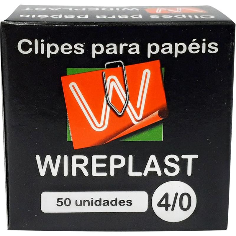 CLIPS GALVANIZADO AÇO 4/0 COM 50 UNIDADES - WIREPLAST PCT.C/10