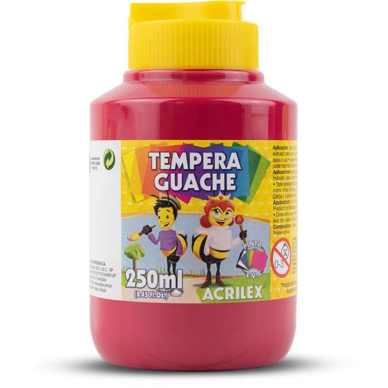 TINTA GUACHE 250 ML (MAGENTA) - ACRILEX PCT.C/03