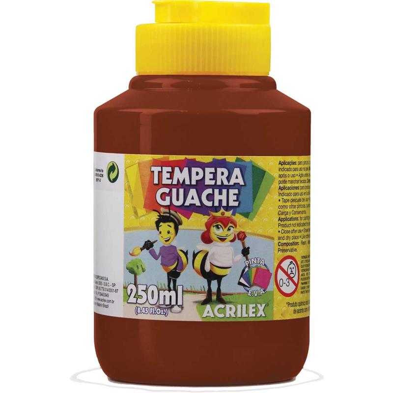 TINTA GUACHE 250 ML (MARROM) - ACRILEX PCT.C/03