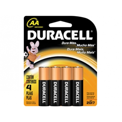 Pilha Duracell Mn1500 Aa (Peq) C/4 Und