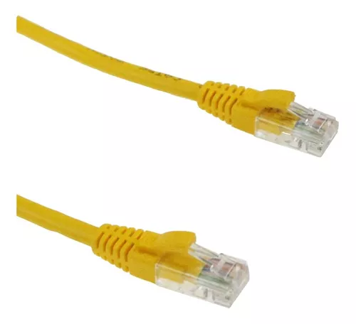 KIT 10 CABO DE REDE PATCH CORD CAT.5E 1,5M AMARELO ANATEL