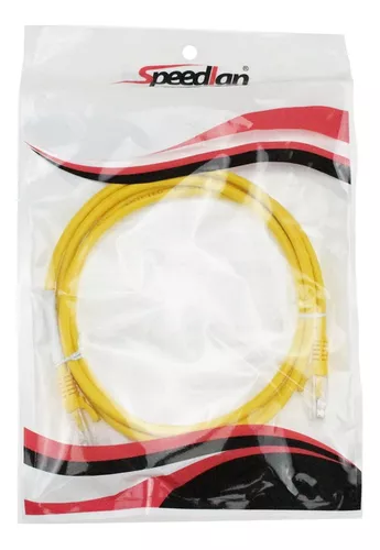 KIT 10 CABO DE REDE PATCH CORD CAT.5E 1,5M AMARELO ANATEL