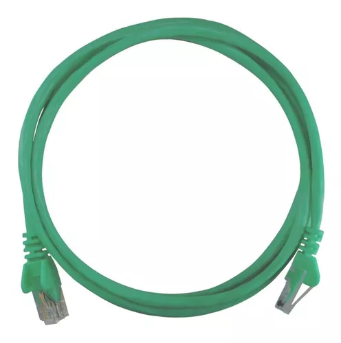 25 PÇS PATCH CORD INJETADO LAN FLEXÍVEL CAT 5E VERDE 1,5M