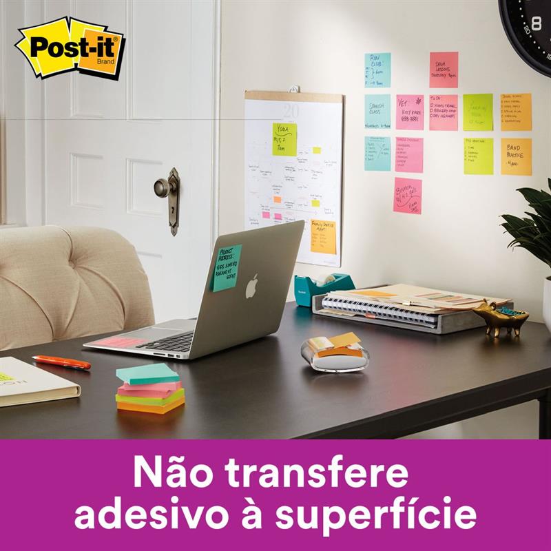 BLOCO DE RECADO POST-IT 76 MM X 76 MM 90 FLS. (VERDE LIMEADE) - 3M UNIDADE