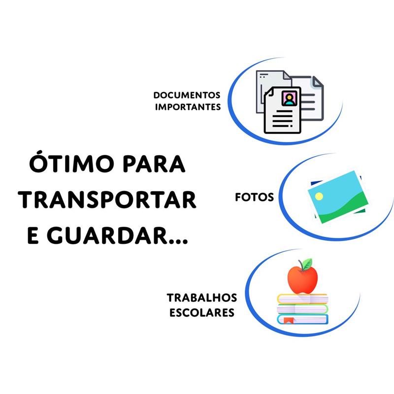 PASTA CATALOGO (PERCALUX) OFICIO 50 ENV. MEDIOS PRETA - DAC UNIDADE