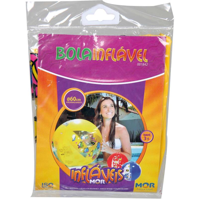 ACESSÓRIO PARA PISCINA E PRAIA BOLA INFLÁVEL 60 CM (SORTIDO) - MOR UNIDADE