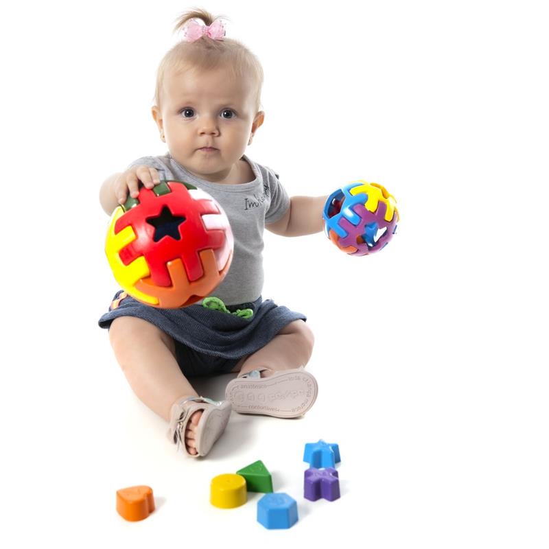 BRINQUEDO EDUCATIVO BOLA BIG COM BLOCOS SORTIDO - KENDY BRINQUEDOS UNIDADE