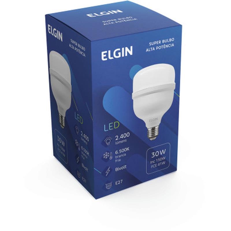 LÂMPADA LED BULBO T 30 W BIVOLT 6500 K - ELGIN UNIDADE