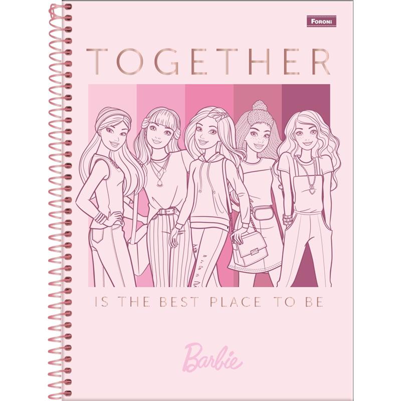 CADERNO 1X1 CAPA DURA BARBIE TEEN 80 FLS. - FORONI PCT.C/04
