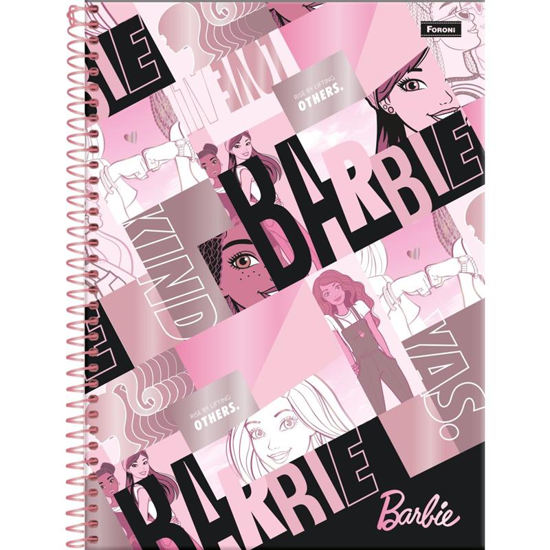 CADERNO 1X1 CAPA DURA BARBIE TEEN 80 FLS. - FORONI PCT.C/04