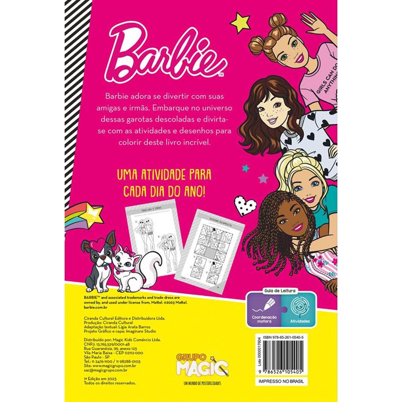 LIVRO INFANTIL COLORIR 365 ATIVIDADES BARBIE - MAGIC KIDS UNIDADE