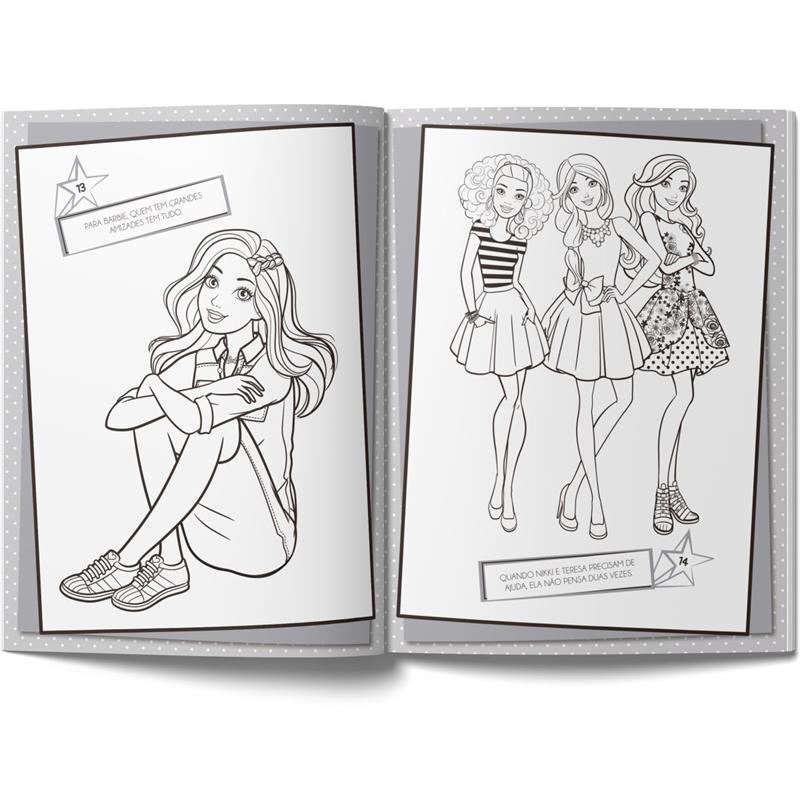 LIVRO INFANTIL COLORIR BARBIE 101 PRIMEIROS DESENHOS - MAGIC KIDS UNIDADE