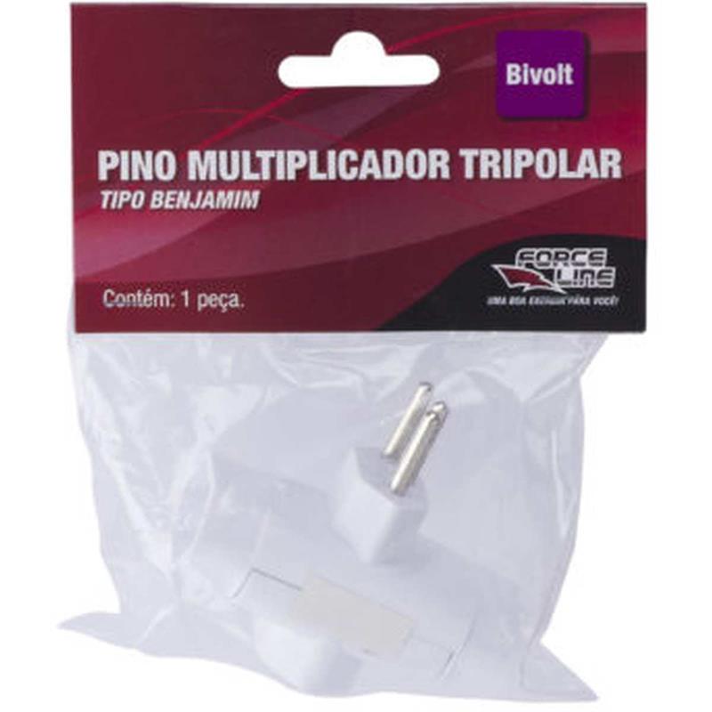 ADAPTADOR PARA TOMADA PINO MULTIPLICADOR TRIPOLAR BC - FORCE LINE UNIDADE