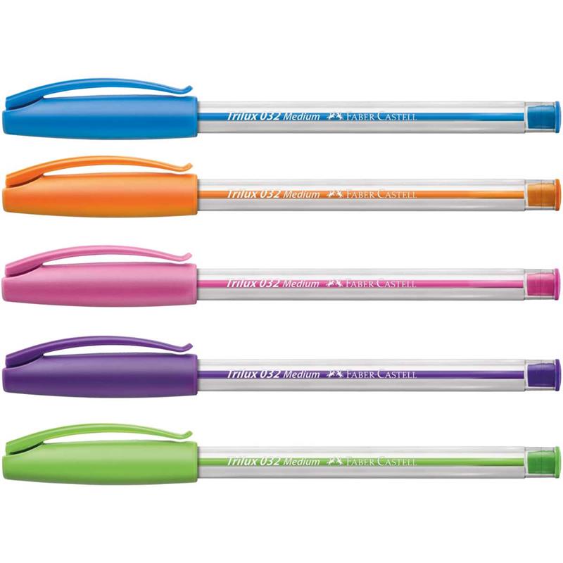 CANETA ESFEROGRAFICA TRILUX COLORS 1.0MM ROXO - FABER-CASTELL CX.C/12