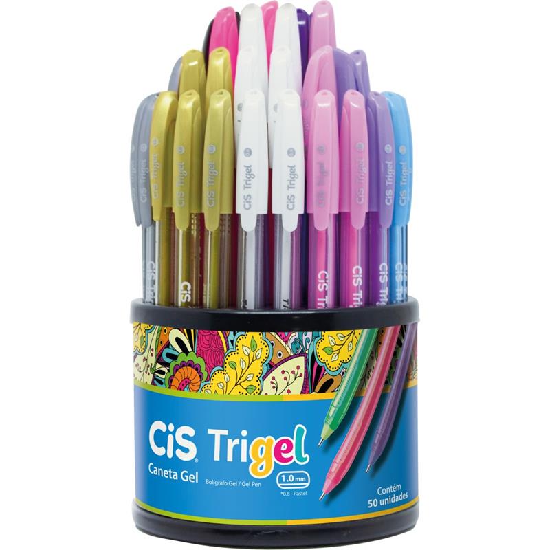 CANETA GEL CIS TRIGEL 1,0MM 12 CORES - SERTIC DP.C/50
