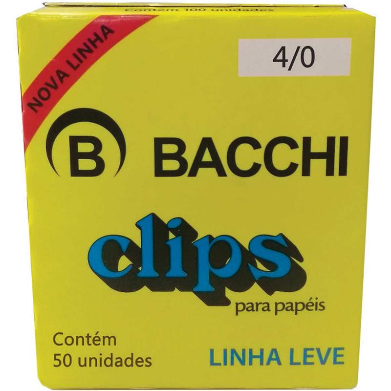 CLIPE GALVANIZADO ACO 4/0 LINHA LEVE C/50 UNID. - BACCHI PCT.C/10