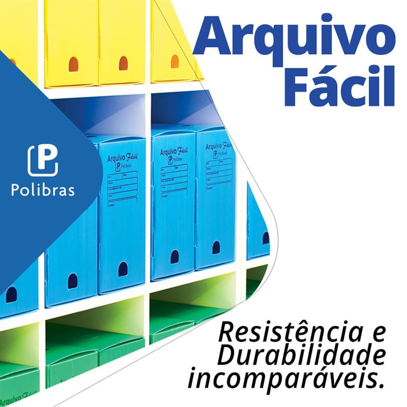 ARQUIVO MORTO (POLIPROPILENO) FÁCIL NOVAONDA PRETO - POLIBRAS PCT.C/10