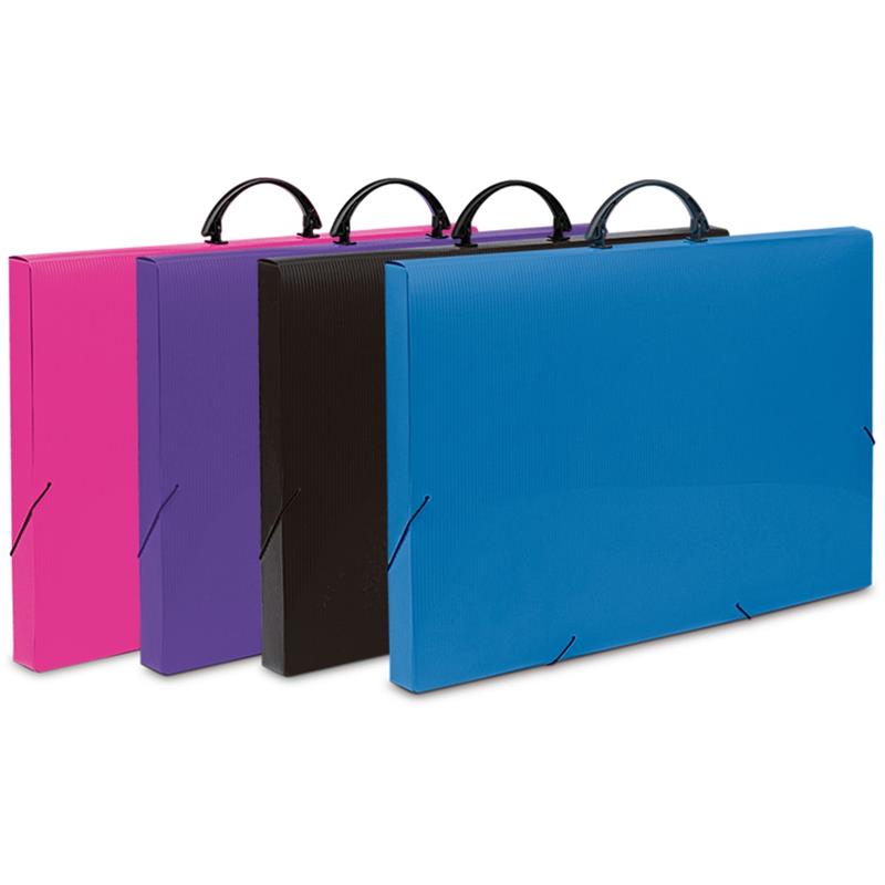 MALETA PLASTICA (COM ALCA) COLORS A3 AZUL 35X33X50,5CM - POLIBRAS UNIDADE