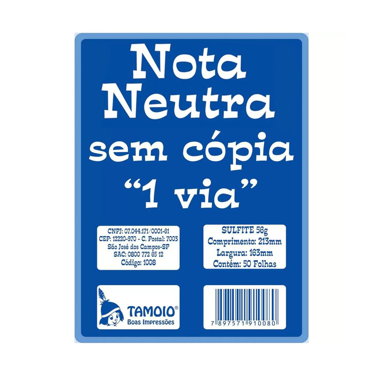 IMPRESSO NOTA NEUTRA 1/32 TAMOIO 1004 50 X 1
