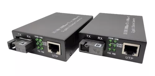 KIT CONVERSOR DE MÍDIA WDM GIGABIT SC 20KM LADO A+B PAR 20KM