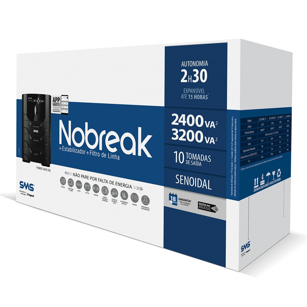 NOBREAK SMS POWER SINUS SENOIDAL 3200VA BI-115 NG 27872