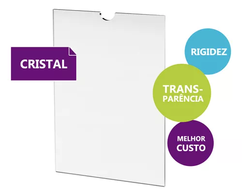 DISPLAY SUPORTE FOLHA A3 PARA PAREDE + VHB 10PÇS