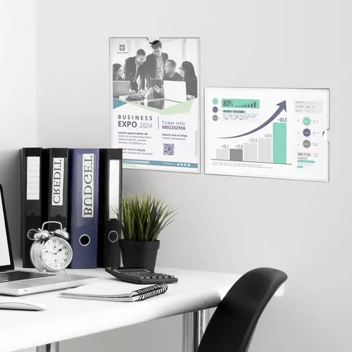 DISPLAY SUPORTE FOLHA A3 PARA PAREDE + VHB 10PÇS